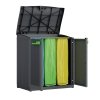 Szafka do segregacji śmieci 3x120 litrów KIS